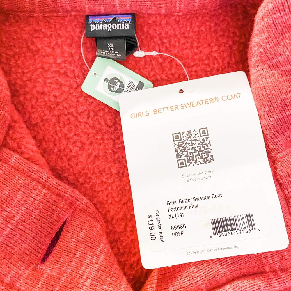 NWT Girl’s Patagonia Better Sweater Coat
